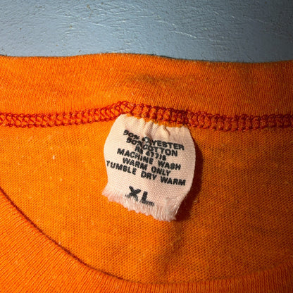 Sunkist Good Vibrations 1970s VTG T Shirt 70s 80s Orange Soda Graphic Promo