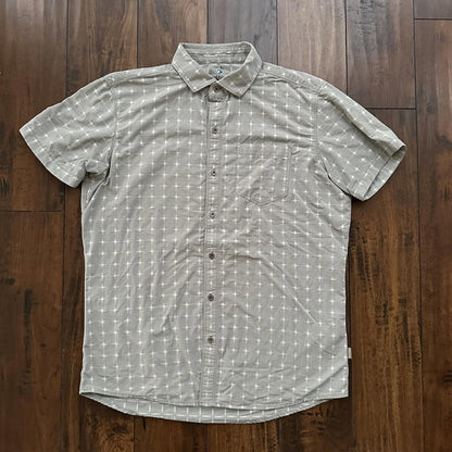 Kühl Men’s Sz. M Gray Button Up Casual Shirt Size Style# 7567 18S Vintage Cross