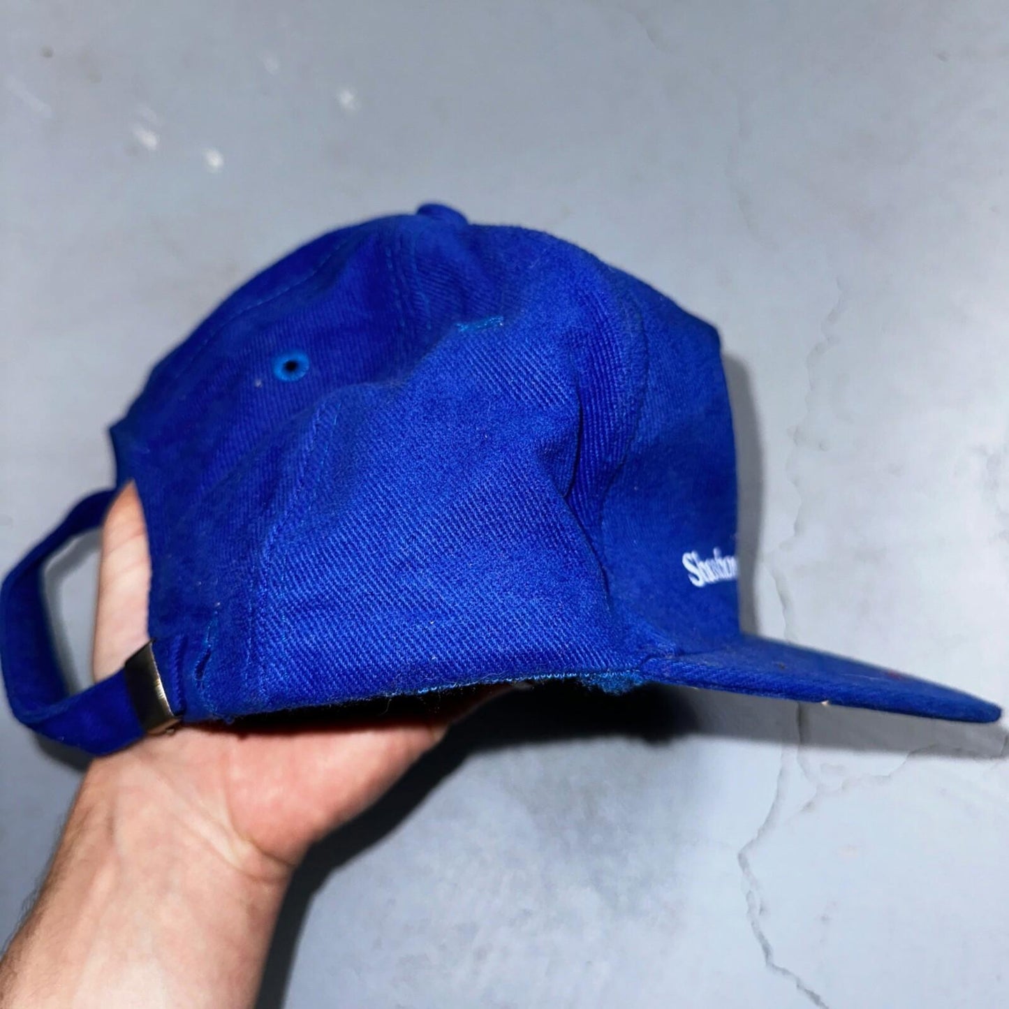Shoshone First Bank VTG Hat Cap Snapback Buffalo Otto Blue Animals Love Cool