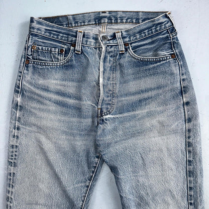 Levis 501 Vintage 80s Redline Selvedge USA Light Wash Jeans 31x36 Act 29x32