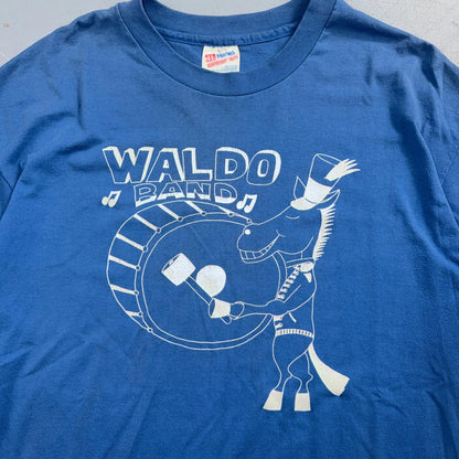 Waldo VTG Band Oregon 90s Horse Animals Donkey Running Track 1990s Funny Cute