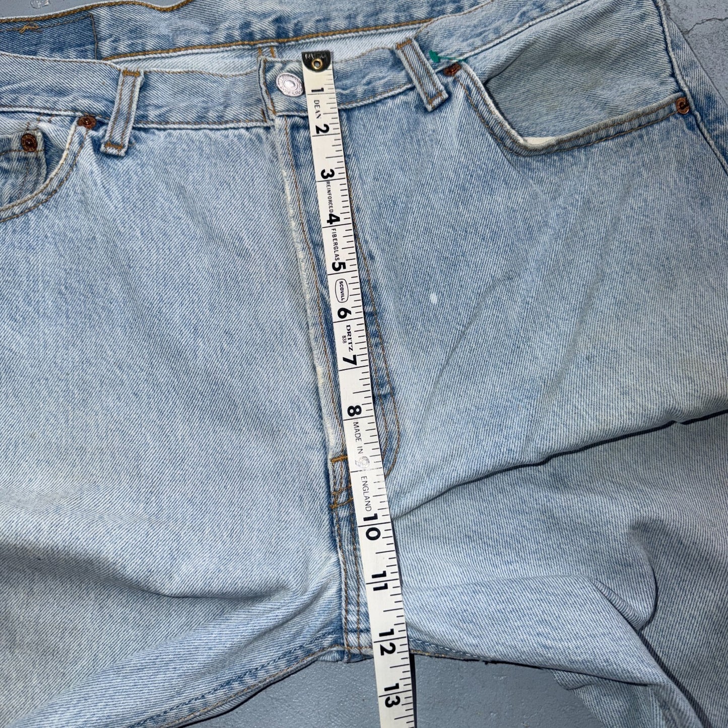 Levis 501 Vintage 90s Y2K XX Straight Leg Jeans Blue Light Wash 36x34 Act 35x32