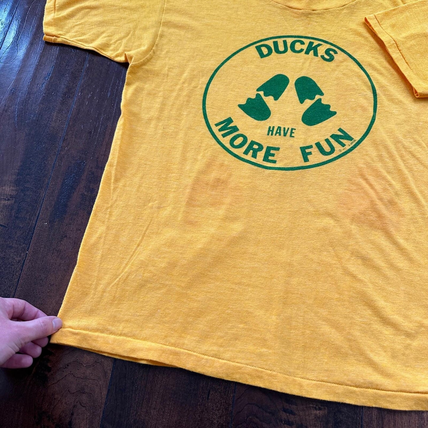 Oregon Ducks UO 1977 Vintage T Shirt Eugene Nike PDX More Fun 70s Rare XL Dance