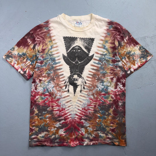Tie Dye Native American Tribal VTG T Shirt 80s Hanes Beefy Art Single Stitch