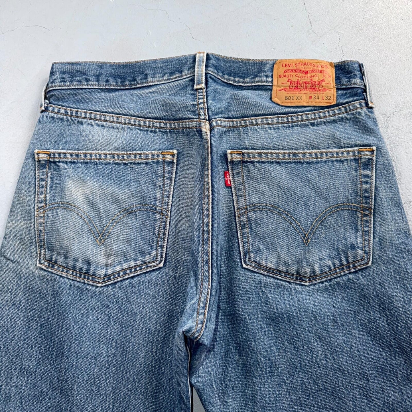 Levis 501 Vintage Y2K XX 90s Straight Leg Jeans Blue Light Wash 34x32 Act 32x29