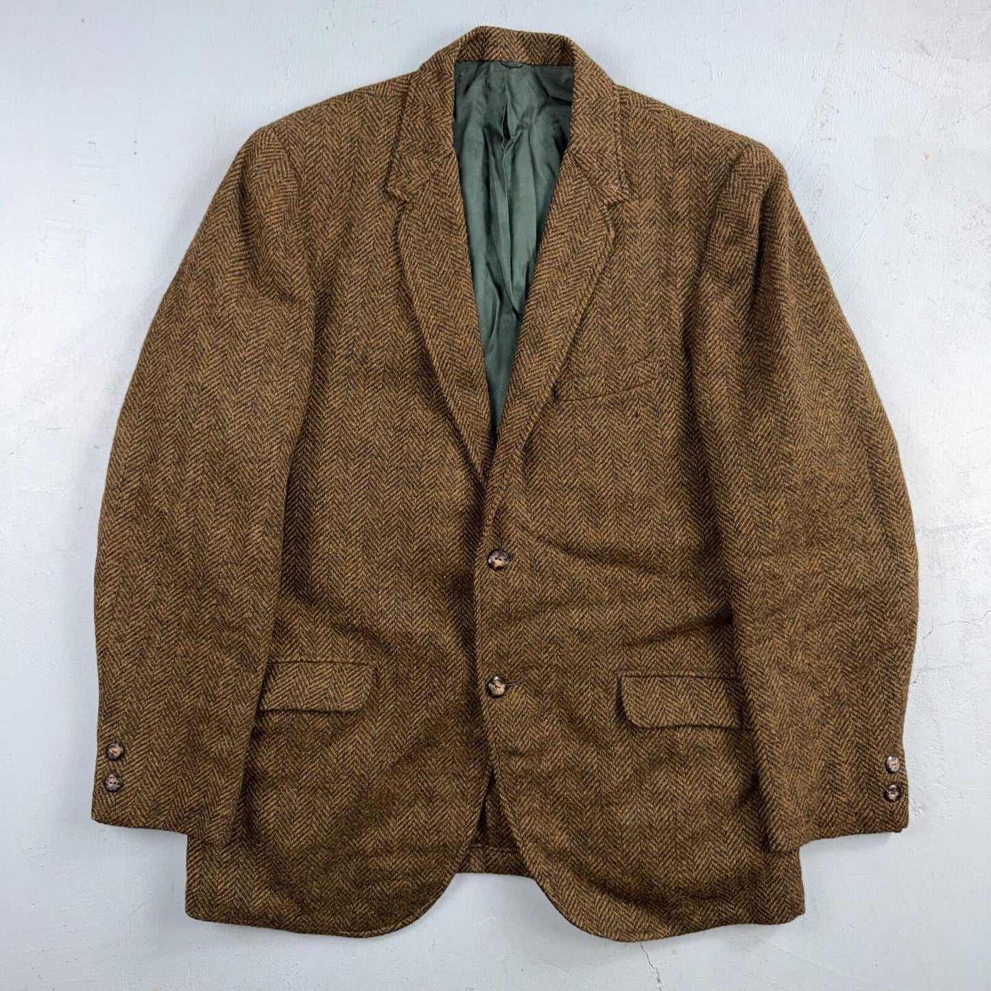 1940s VTG Mens Suit Jacket Sport Coat 40 Rockabilly 40s 50s Union Tweed Brown
