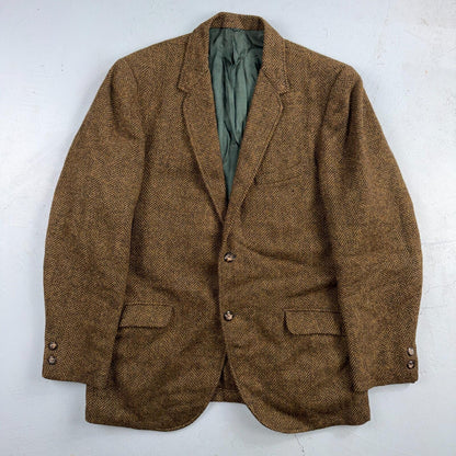 1940s VTG Mens Suit Jacket Sport Coat 40 Rockabilly 40s 50s Union Tweed Brown