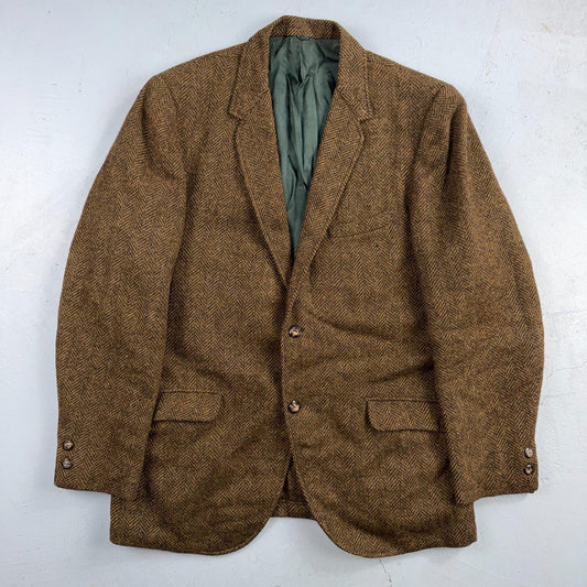 1940s VTG Mens Suit Jacket Sport Coat 40 Rockabilly 40s 50s Union Tweed Brown
