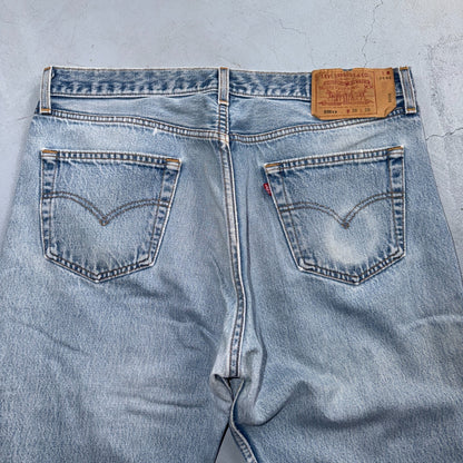 Levis 501 Vintage 90s USA XX Straight Leg Jeans Blue Light Wash 38x38 Act 35x34