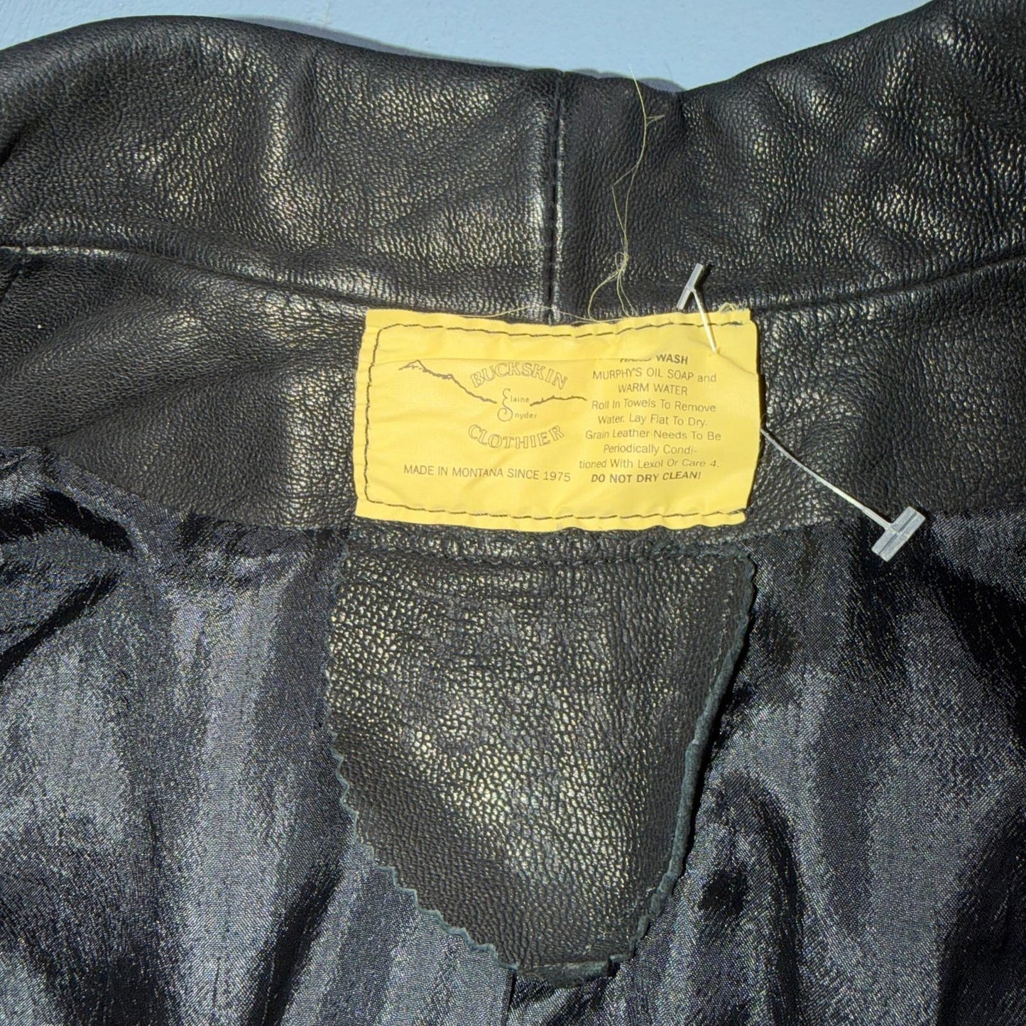 Vintage Buckskin Montana Jacket Black Leather Fringe Western Leather Cowboy 70s