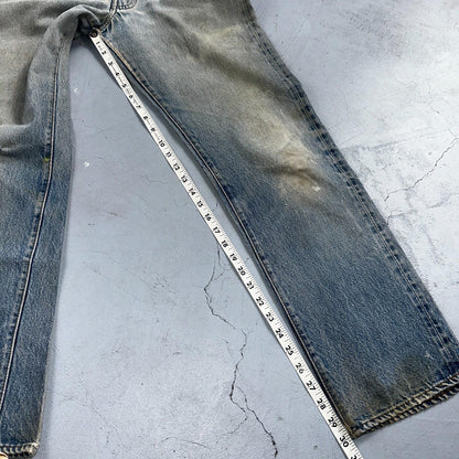 Levis 501 Vintage 80s Redline Selvedge USA XX Jeans Light Wash Worn Act 30x30