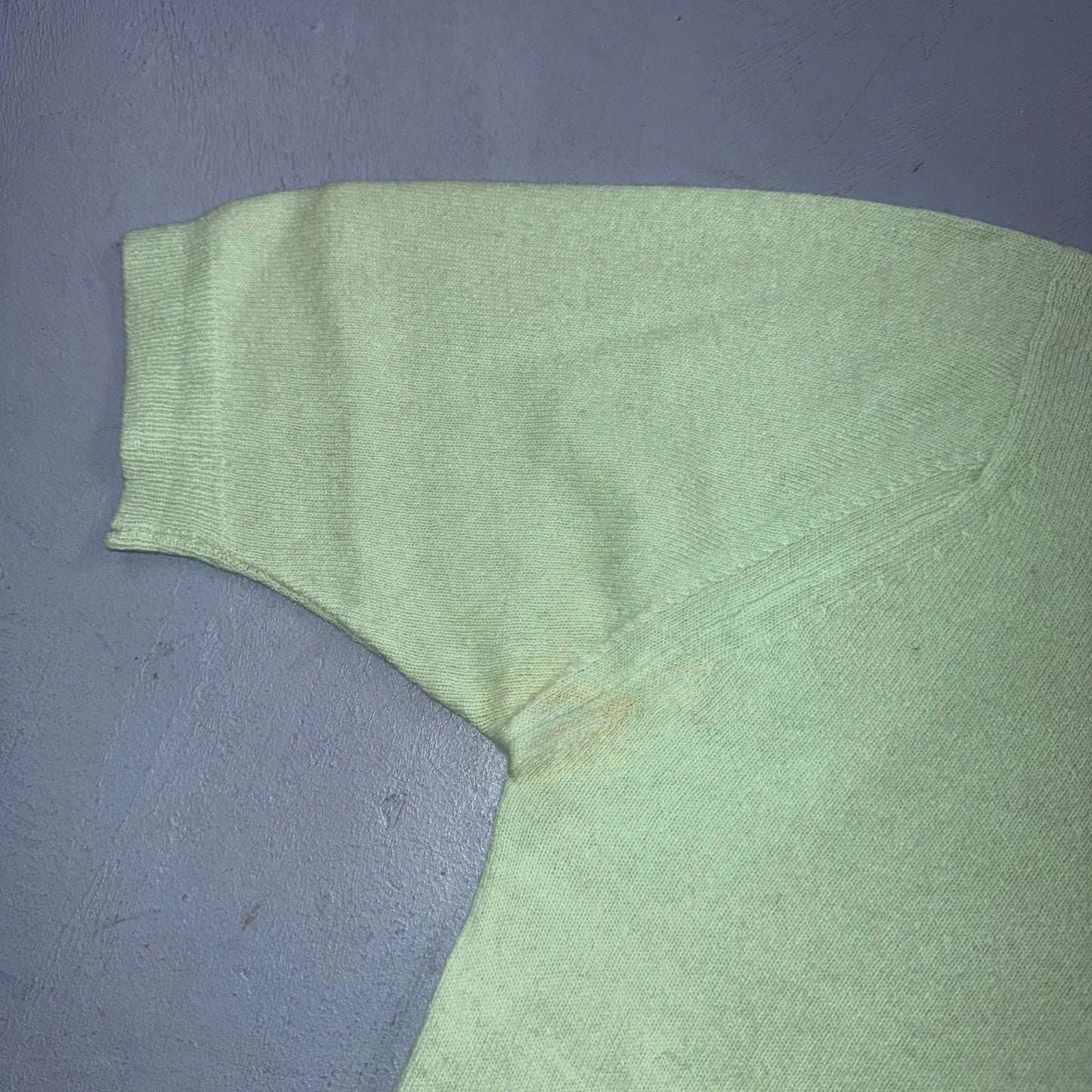VTG 1940s 1950s Wool Cashmere Sweater Rockabilly Womens Mod Knit Green Nan Dorse
