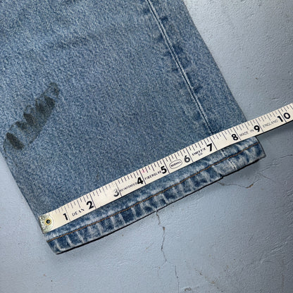 Levis 501 Vintage 90s USA XX Straight Leg Jeans Blue Light Wash 38x30 Act 37x29