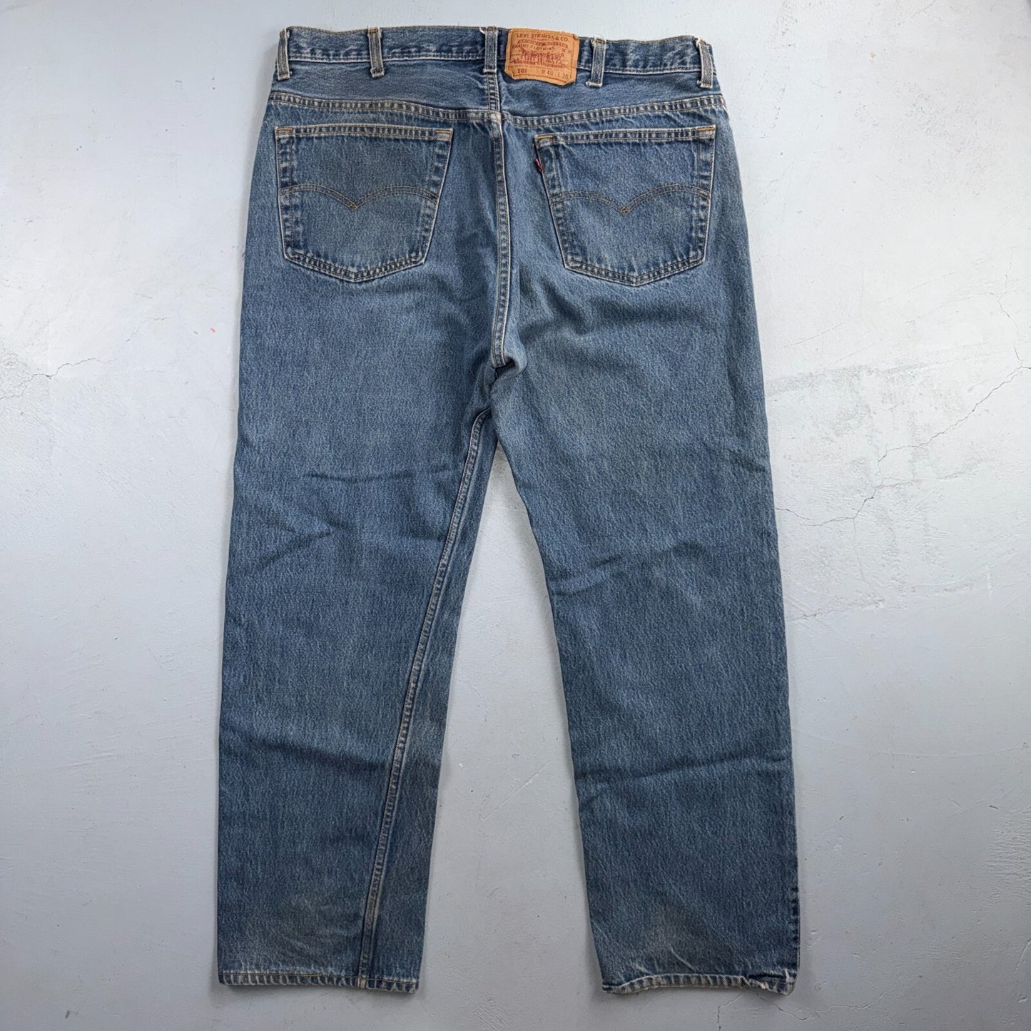 Levis 501 Vintage 80s USA XX Straight Leg Jeans Blue Light Wash 40x30 Act 37x28