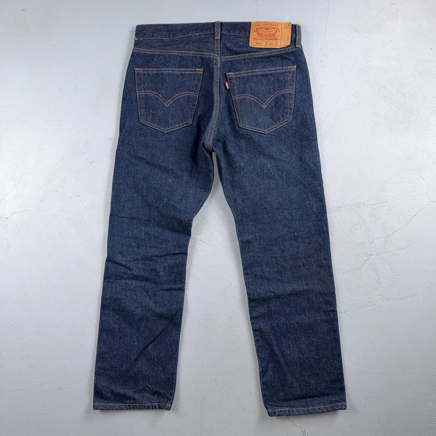 Levis 501 Vintage Y2K 90s XX Straight Leg Jeans Blue Dark Wash 33x30 Act 32x27