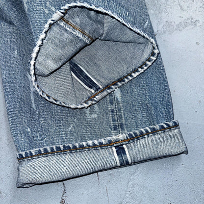 Levis 501 Vintage 80s Redline Selvedge USA XX Jeans Light Wash 40x33 Act 38x30