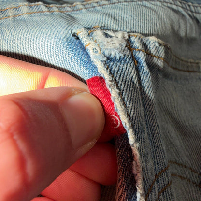 Levis 501 Vintage 80s Redline Selvedge USA XX Jeans Light Wash 30x38 Act 29x33