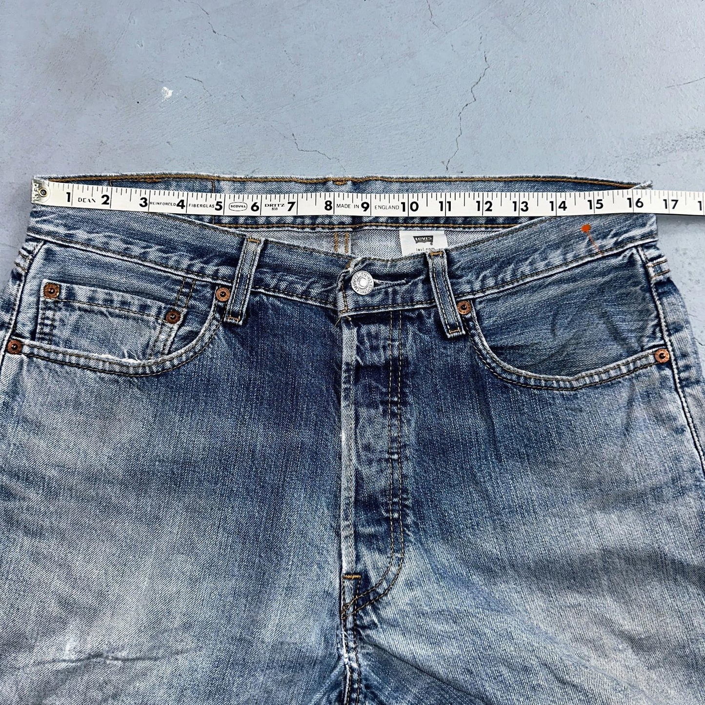 Levis 501 Vintage Y2K 90s XX Straight Leg Jeans Blue Light Wash 33x34 Act 33x30
