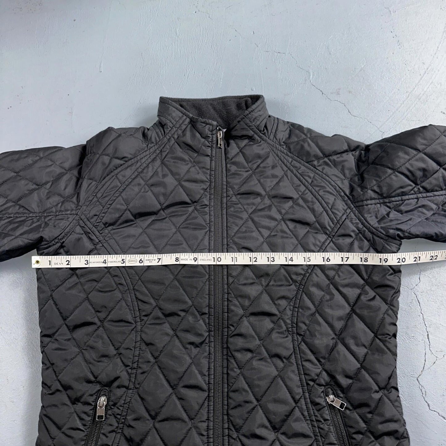 Nike Jacket VTG Womens M Black Quilted Full Zip Mock Neck Pockets Y2K 2000s