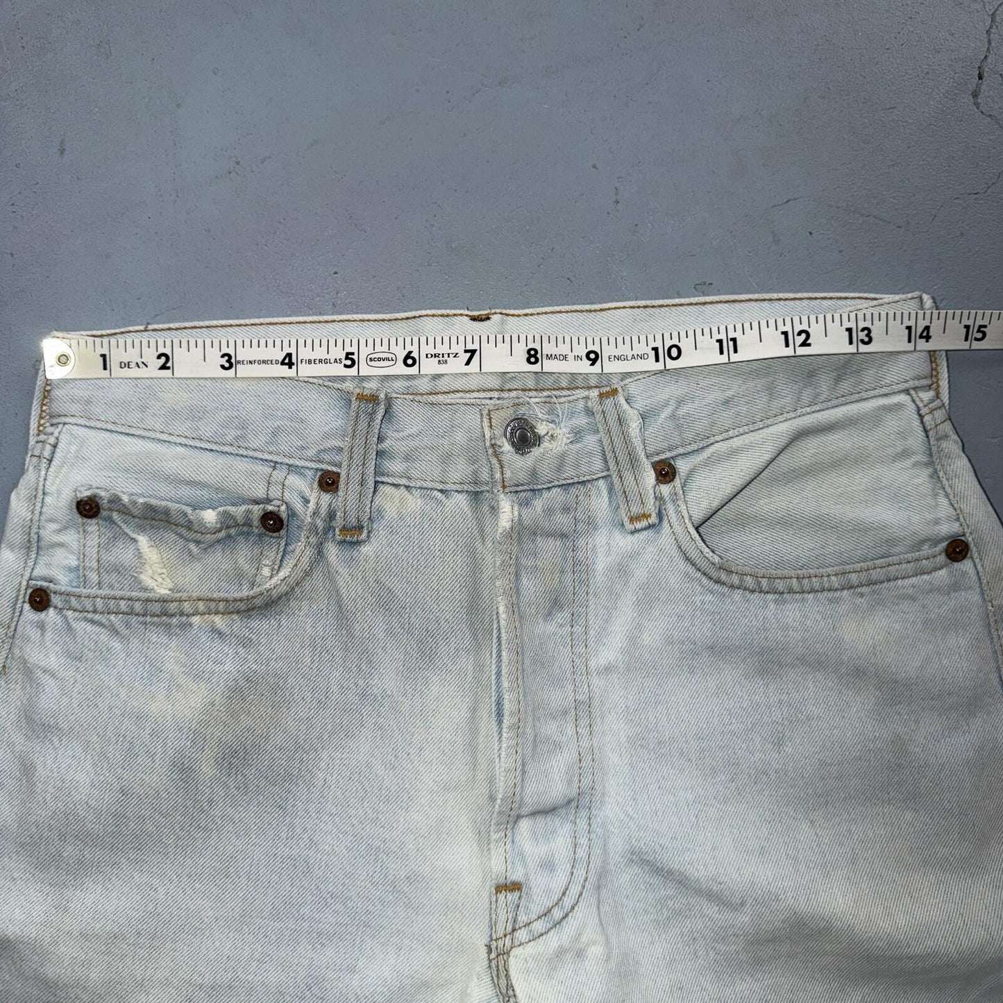 Levis 501 Vintage 80s Redline Selvedge USA XX Jeans Light Wash 28x29 Skinny