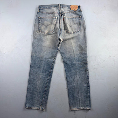 Levis 501 Vintage 80s Redline Selvedge USA XX Jeans Light Wash 36x34 Act 33x30