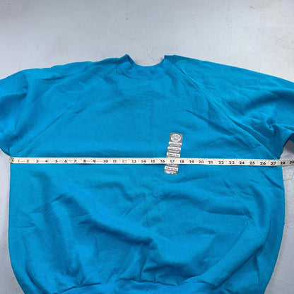 VTG FOTL Tags Sweatshirt Mens 3XL Blue Travel USA America Basic Deadstock
