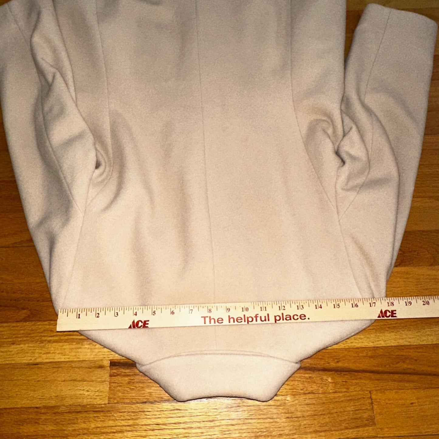 Vintage Calvin Klein Tan Wool Blend Button 2 Pocket Jacket Pea Coat Size 12