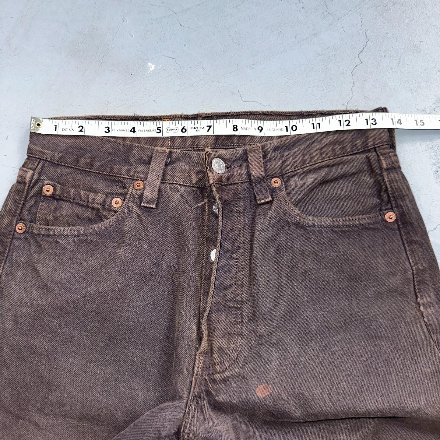 Levis 501 Vintage Y2K 90s XX Straight Leg Jeans Gray Light Wash 28x30 Act 27x28