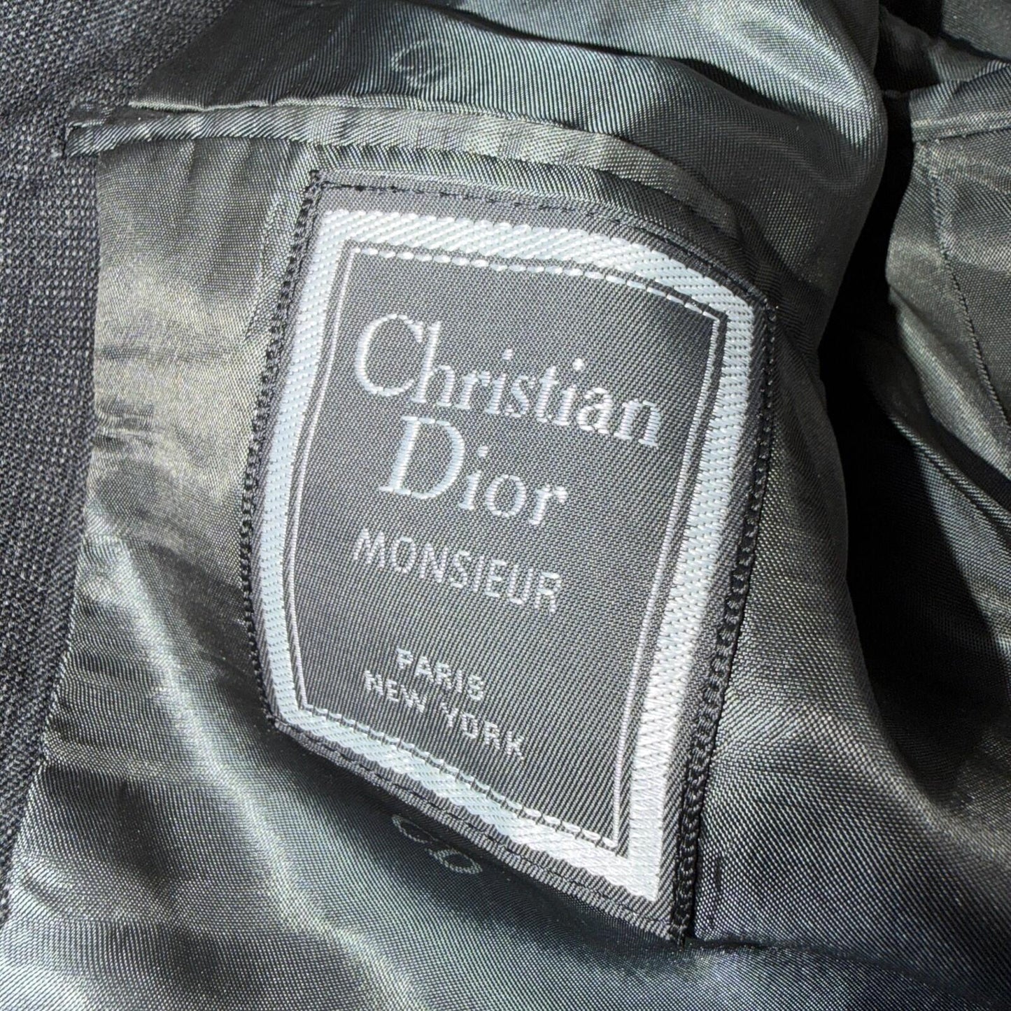 Christian Dior Blazer Mens 42 Gray Stripe Double Breasted Wool Sport Coat Suit