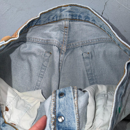 Levis 501 Vintage Y2K 90s XX Straight Leg Jeans Blue Light Wash 34x36 Act 32x29