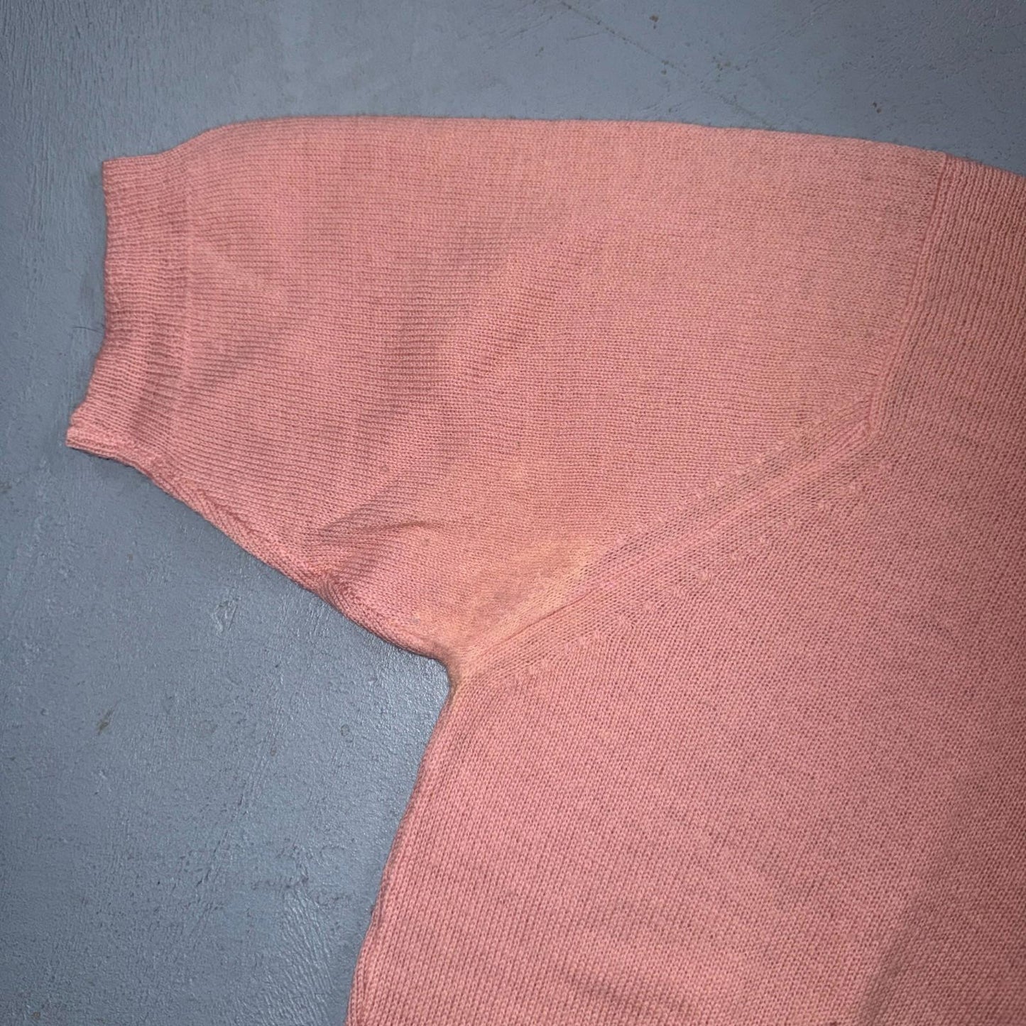 VTG 1940s 1950s Wool Pullover Sweater Rockabilly Womens Knit Pink Bonnie Brian