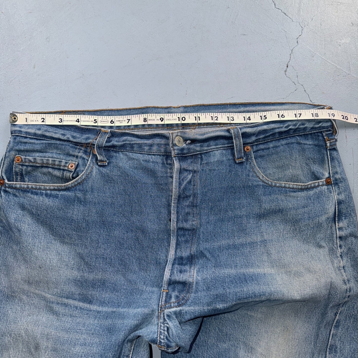 Levis 501 Vintage 80s Redline Selvedge USA XX Jeans Light Wash 40x34 Act 38x30