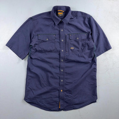 Ariat Rebar Work Shirt LT Button Short Sleeve Rip Stop Moisture Vented Large