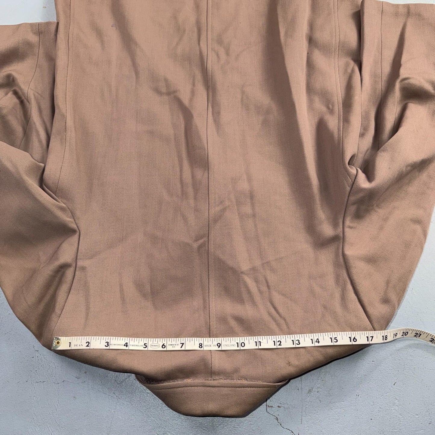 VTG 1930s 1940s Coat Trench Mens 40 Wool Gabardine Like Rockabilly Overcoat