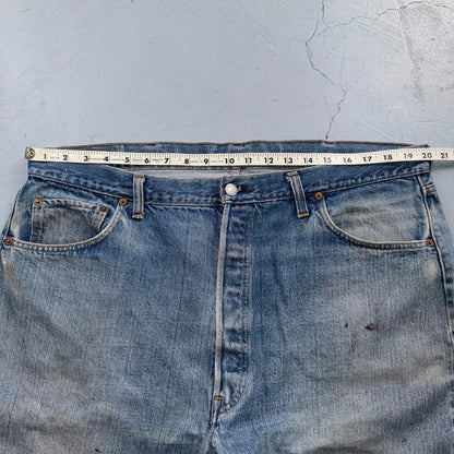 Levis 501 Vintage 70s SS Redline Selvedge USA Jeans Light Wash 44x34 Act 40x30