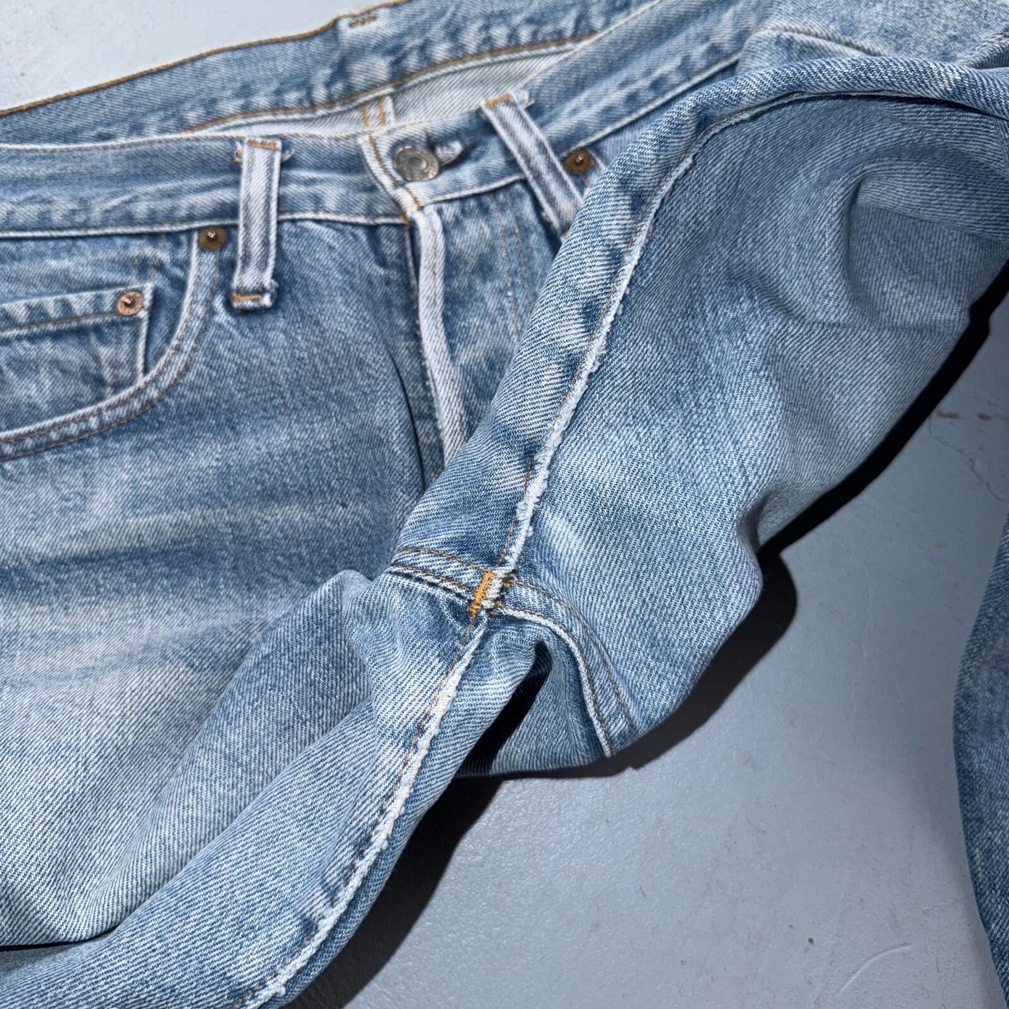 Levis 501 Vintage 80s Redline Selvedge USA XX Jeans Light Wash 30x31 Act 29x27