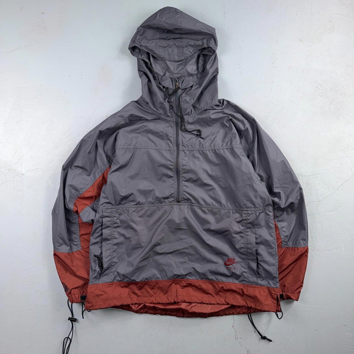 Nike ACG Half-Zip Anorak Jacket Mens M Gray Windbreaker Hiking Outdoor VTG 90s