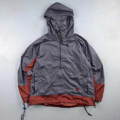 Nike ACG Half-Zip Anorak Jacket Mens M Gray Windbreaker Hiking Outdoor VTG 90s
