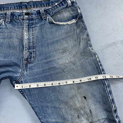 Levis 517 Vintage 80s USA Orange Tab Bootcut Flare Blue Worn Jeans Act 34x27