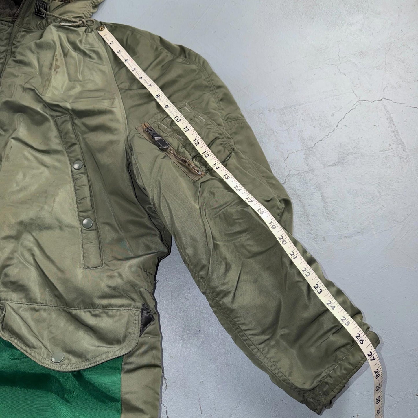 VTG 1960s USAF N-3B Parka Jacket Real Fur Air Force M 60s Air N3B Rare Coat
