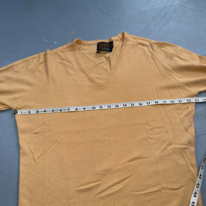 Pendleton 1960s VTG Sir Men's Tan 100% Cashmere V-Neck Sweater Beige 50s 60s