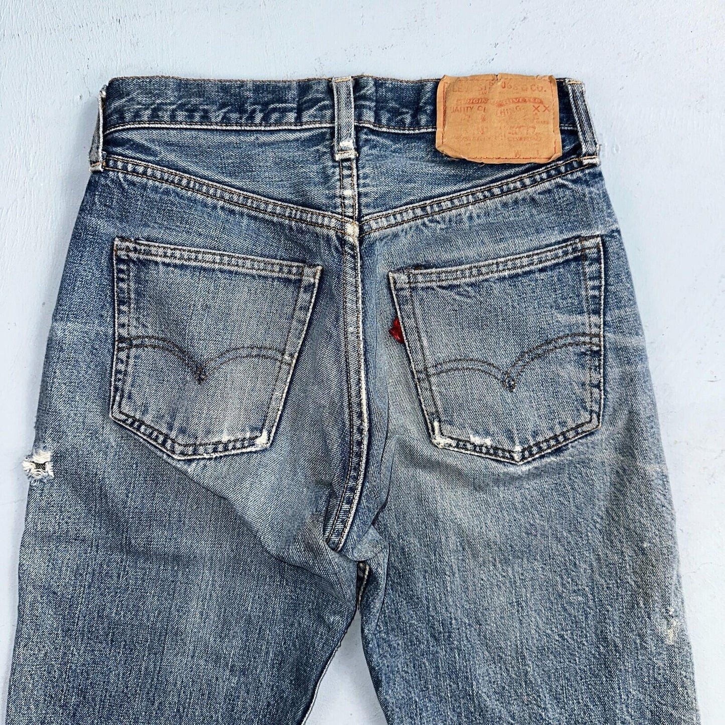 Levis 501 Big E Vintage 60s Redline Selvedge USA XX 1960s Jeans Act 24x27