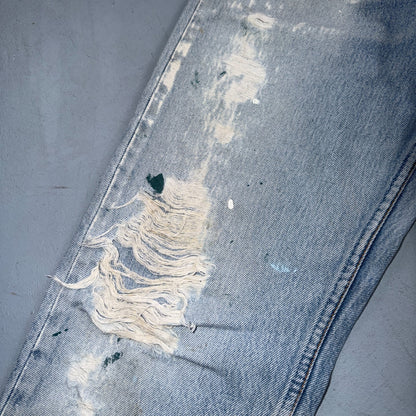 Levis 501 Vintage 90s Y2K XX Straight Leg Jeans Blue Light Wash 31x34 Act 29x29