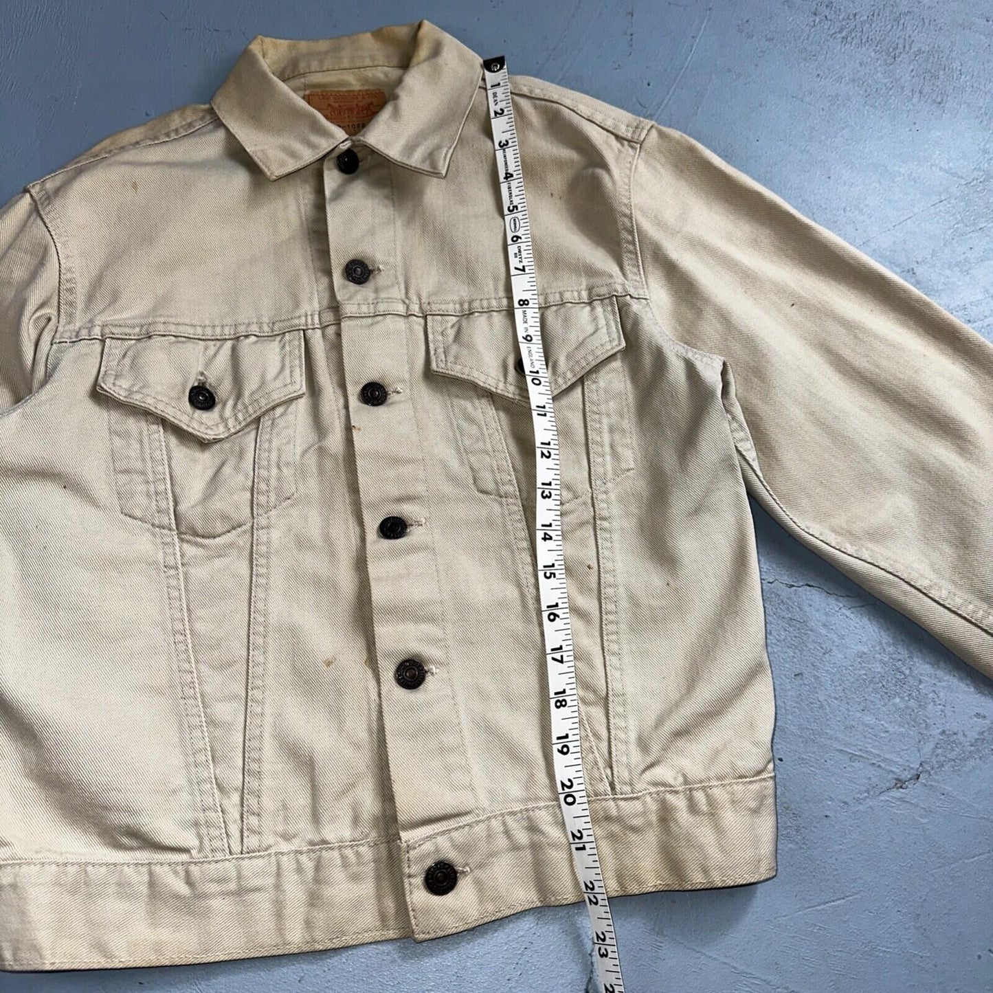 Levis VTG Trucker Jacket 557 Big E Type 3 1960s 60s 70518 1022 White Denim 2