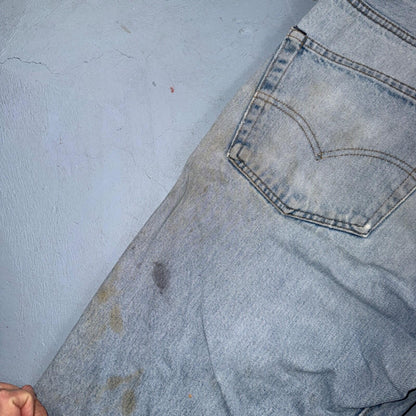Levis 501 Vintage 80s Redline Selvedge USA XX Jeans Light Wash 36x30 Act 33x28