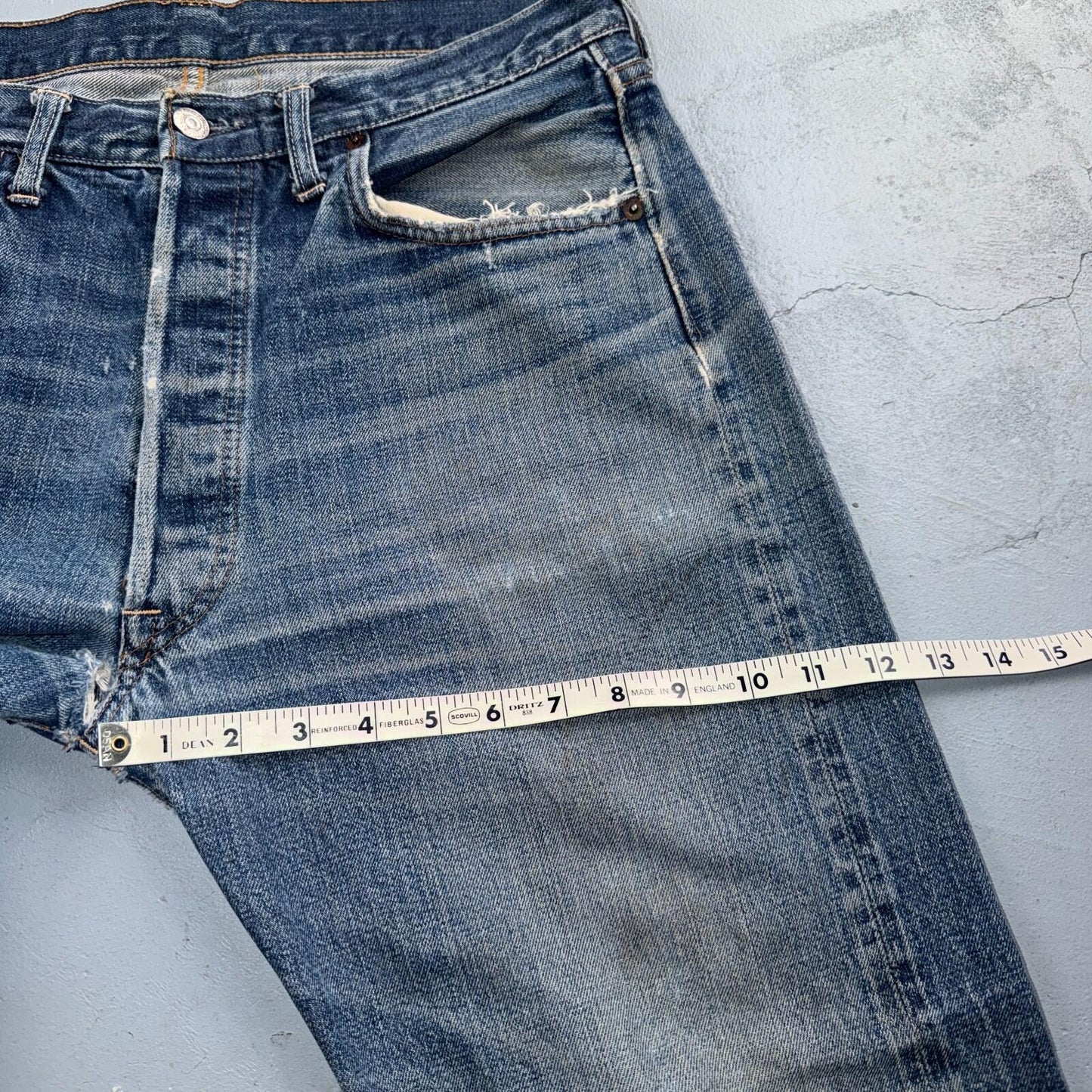 Levis 501 Big E Vintage 60s Redline Selvedge USA XX 1960s Jeans 36x32 Act 34x28