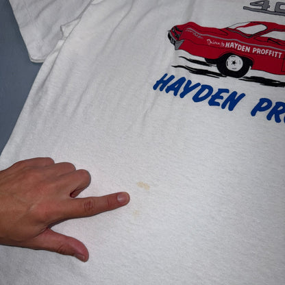 Vintage Hayden Proffitt 409 T Shirt Chevrolet Chevy Drag Racing Hot Rod Tee 80s