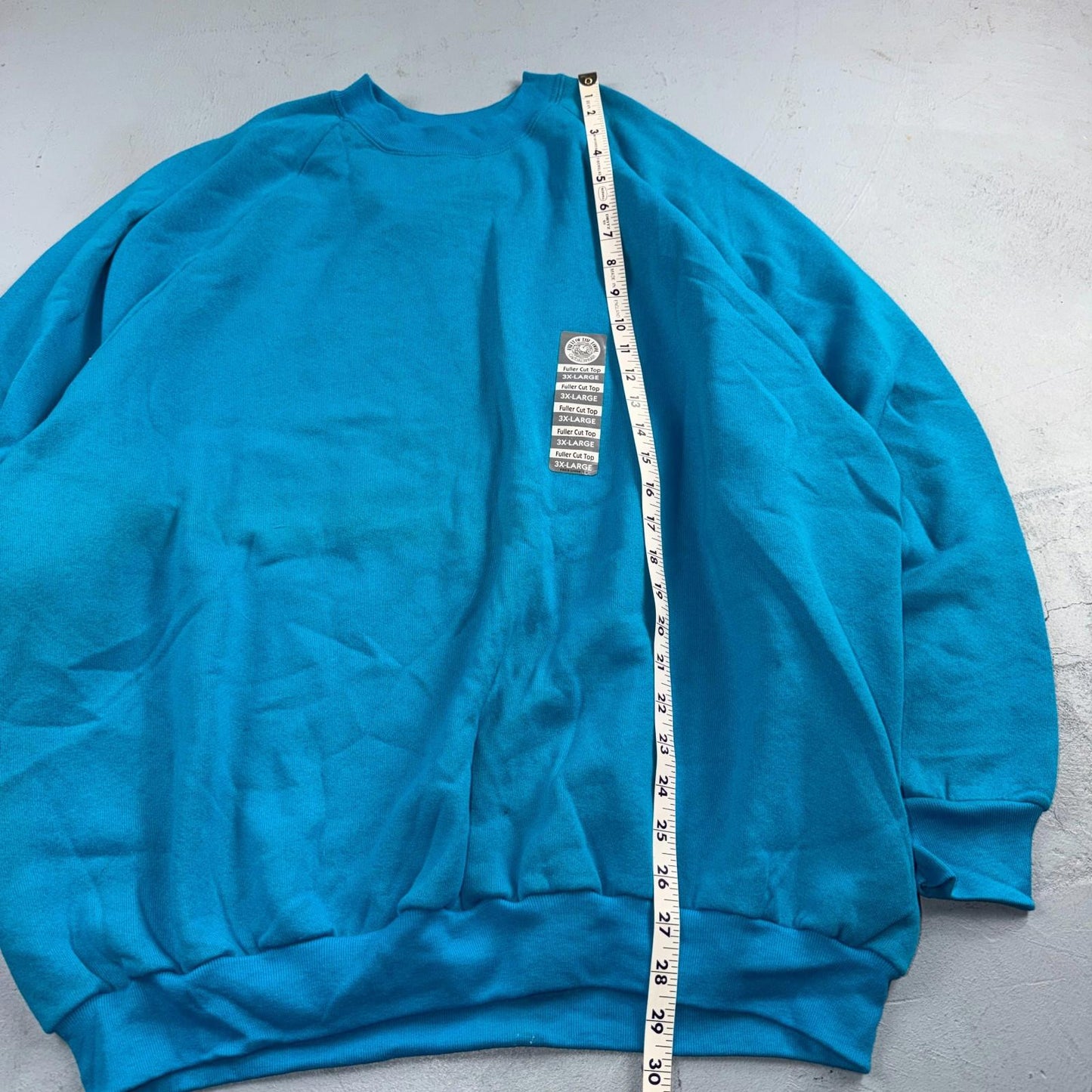 VTG FOTL Tags Sweatshirt Mens 3XL Blue Travel USA America Basic Deadstock