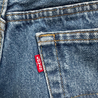 Vintage 80s Levis 501 36x34 USA Blue Jeans 90s Act 34x32 Med Wash