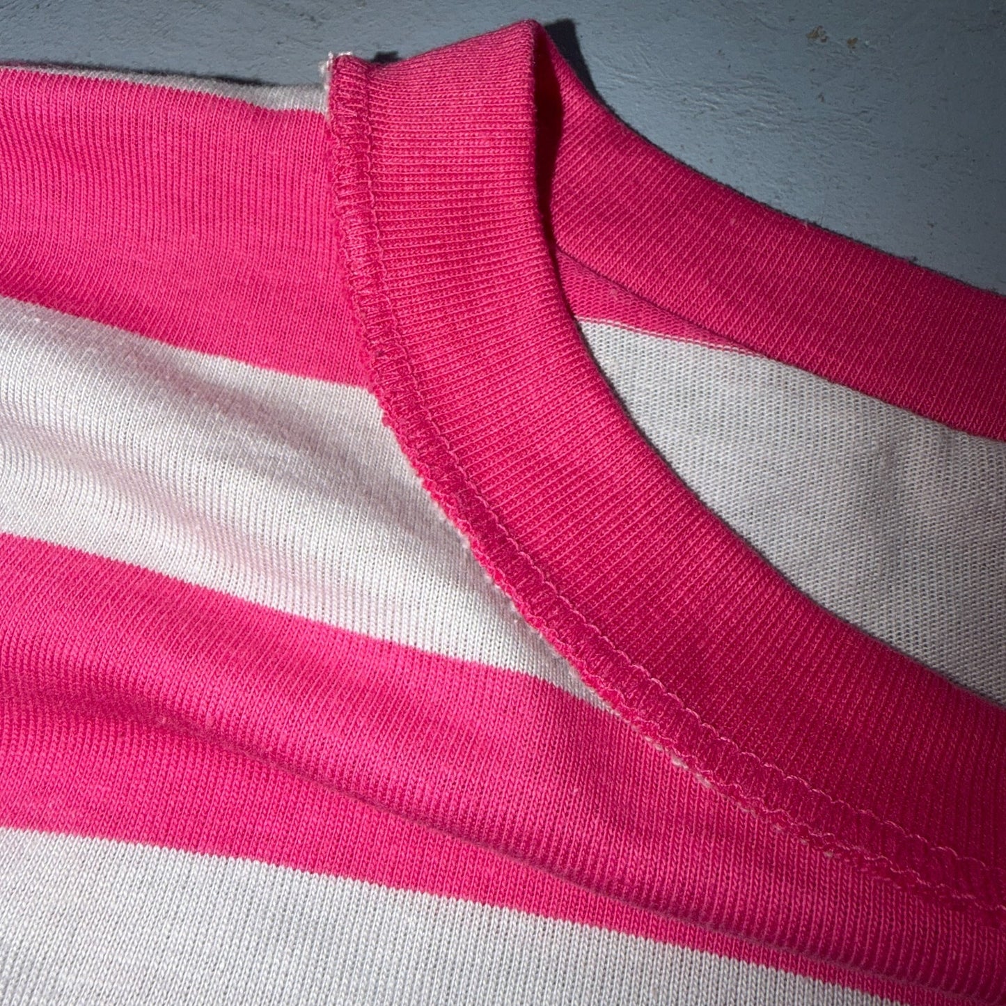 Playboy 90s Striped VTG T Shirt Pink Gray Crop Top Cute Summer Y2K Boxy Fit